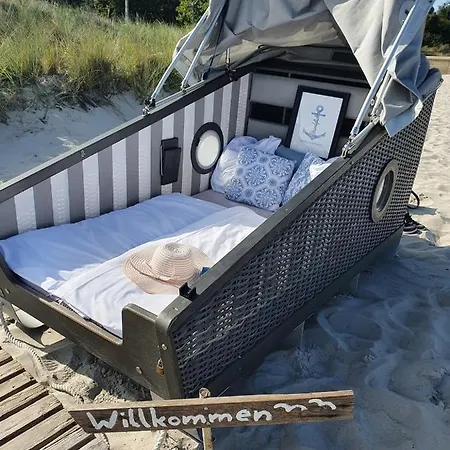 خيمة فخمة Schlafstrandkorb Meeresrauschen - A63979 *